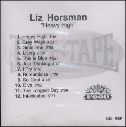 Liz Horsman Heavy High CD-R acetate UK ZHOCRHE133044