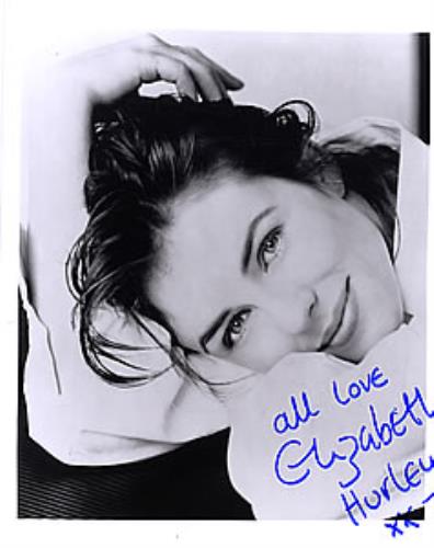 Liz Hurley Autographed Portrait Photograph photograph UK LZHPHAU259643