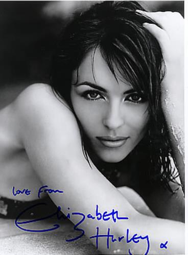 Liz Hurley Autographed Portrait Photograph photograph UK LZHPHAU262472