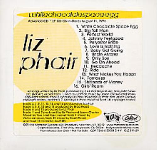Liz Phair Whitechocolatespaceegg CD album (CDLP) US LZPCDWH255073