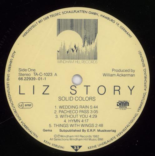 Liz Story Solid Colors vinyl LP album (LP record) German LY6LPSO892622