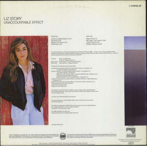 Liz Story Unaccountable Effect vinyl LP album (LP record) German LY6LPUN804315