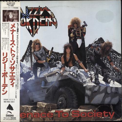 Lizzy Borden Menace To Society vinyl LP album (LP record) Japanese L3-LPME765961