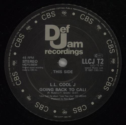 LL Cool J Going Back To Cali 12" vinyl single (12 inch record / Maxi-single) UK LLC12GO886322