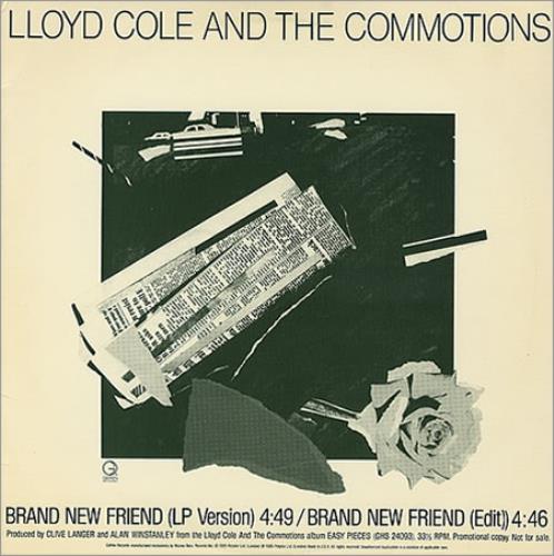 Lloyd Cole Brand New Friend 12" vinyl single (12 inch record / Maxi-single) US LLO12BR173747