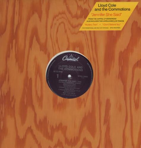 Lloyd Cole Jennifer She Said 12" vinyl single (12 inch record / Maxi-single) US LLO12JE136486