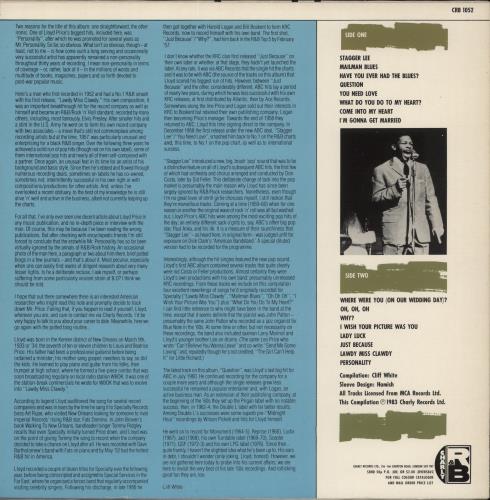 Lloyd Price Mr Personality Revisited vinyl LP album (LP record) UK LPCLPMR442502