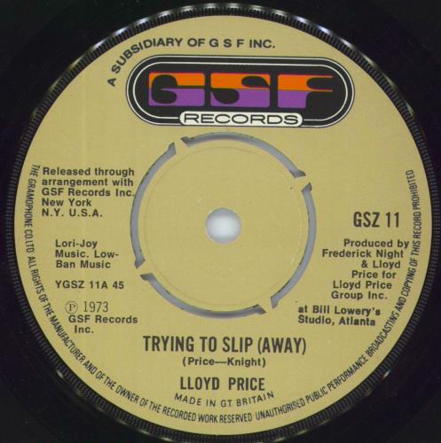 Lloyd Price Trying To Slip (Away) 7" vinyl single (7 inch record / 45) UK LPC07TR720642
