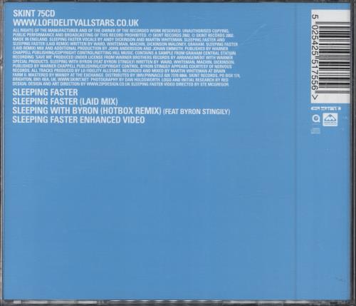 Lo Fidelity Allstars Sleeping Faster CD single (CD5 / 5") European LOFC5SL205633