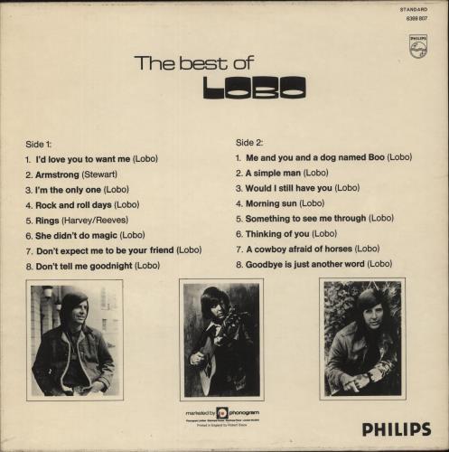 Lobo The Best Of vinyl LP album (LP record) UK L0BLPTH510542
