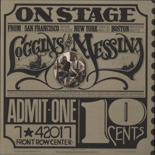 Loggins & Messina On Stage 2-LP vinyl record set (Double LP Album) UK LBP2LON604587
