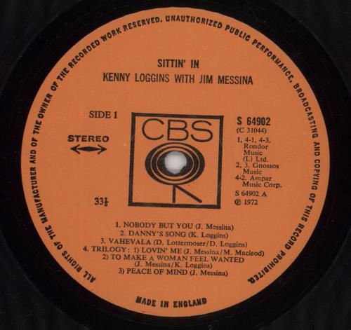 Loggins & Messina Sittin' In vinyl LP album (LP record) UK LBPLPSI597392