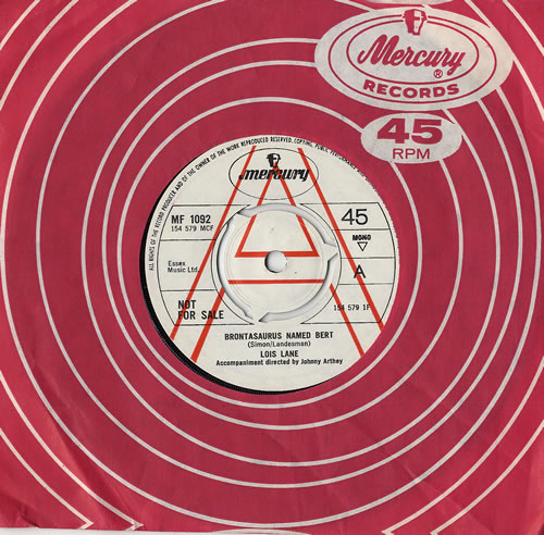 Lois Lane Brontasaurus Named Bert 7" vinyl single (7 inch record / 45) UK OIS07BR479860