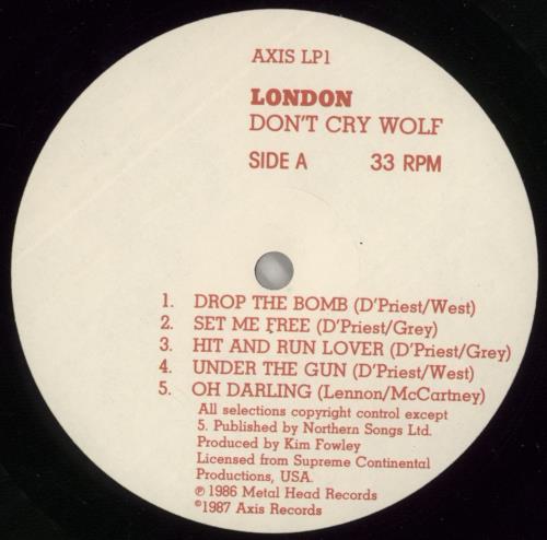 London (US) Don't Cry Wolf vinyl LP album (LP record) UK L4XLPDO564734