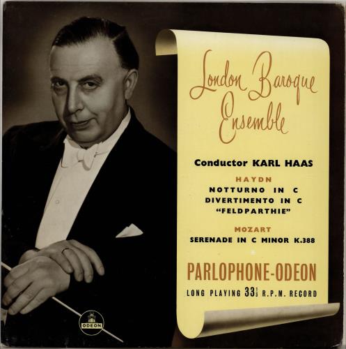 London Baroque Ensemble Haydn: Notturno In C , Divertimento In C (Feldparthie) / Mozart: Serenade In C Minor, K.388 vinyl LP album (LP record) UK 2-1LPHA764413