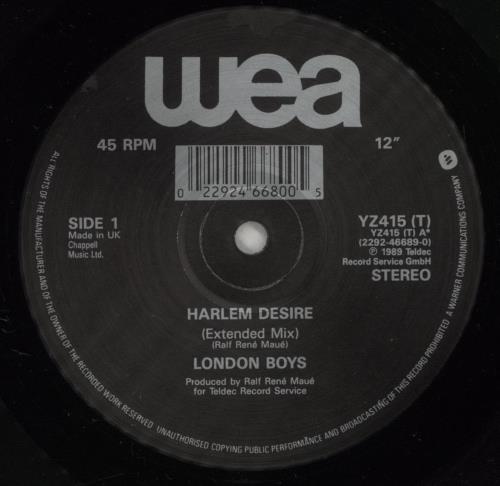 London Boys Harlem Desire 12" vinyl single (12 inch record / Maxi-single) UK LBO12HA169990