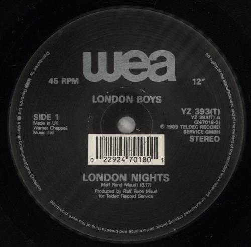 London Boys London Nights 12" vinyl single (12 inch record / Maxi-single) UK LBO12LO27269