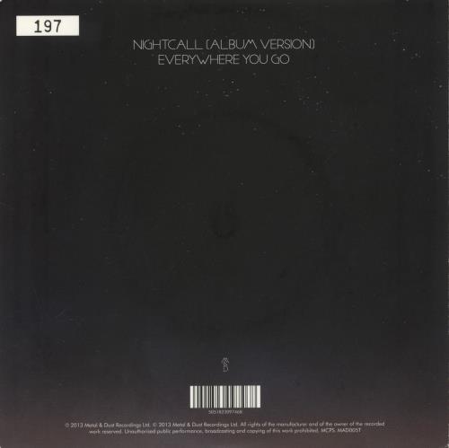 London Grammar Nightcall - Numbered Sleeve 7" vinyl single (7 inch record / 45) UK L7O07NI680298