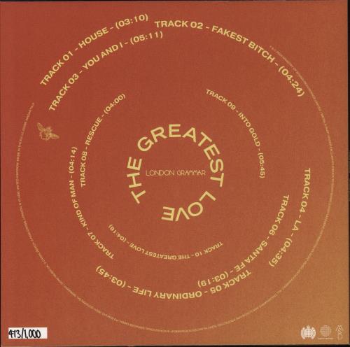 London Grammar The Greatest Love - Zoetrope Picture Disc picture disc LP (vinyl picture disc album) UK L7OPDTH870072