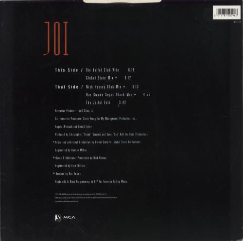 London Jones Joi 12" vinyl single (12 inch record / Maxi-single) UK 0ZN12JO861315