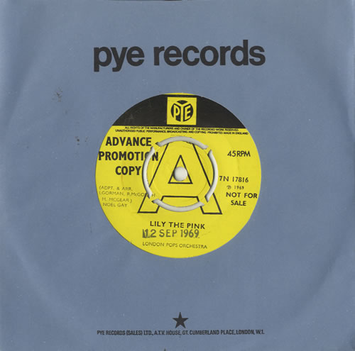 London Pops Orchestra Lily The Pink 7" vinyl single (7 inch record / 45) UK LPP07LI483741