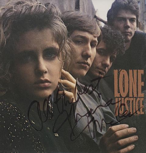 Lone Justice Lone Justice - Autographed vinyl LP album (LP record) US LJULPLO330230