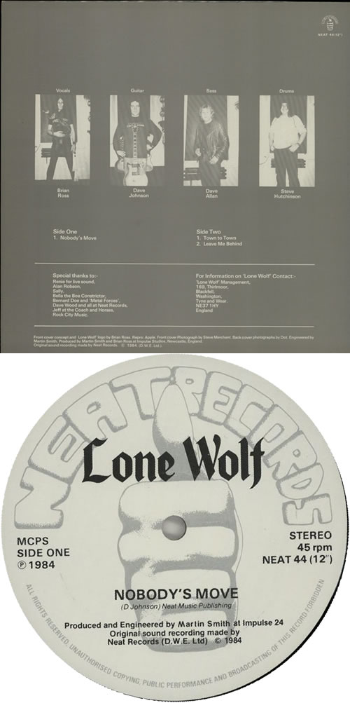Lone Wolf Nobody's Move 12" vinyl single (12 inch record / Maxi-single) UK LON12NO591010