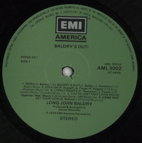 Long John Baldry Baldry's Out! vinyl LP album (LP record) US JBALPBA625854