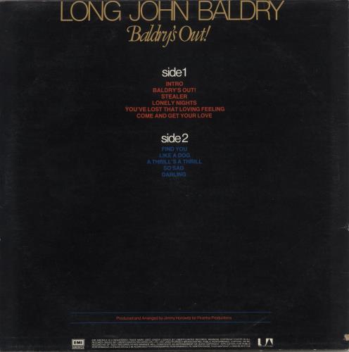 Long John Baldry Baldry's Out! vinyl LP album (LP record) US JBALPBA625854