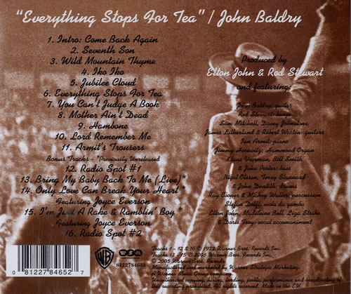 Long John Baldry Everything Stops For Tea CD album (CDLP) UK JBACDEV575073