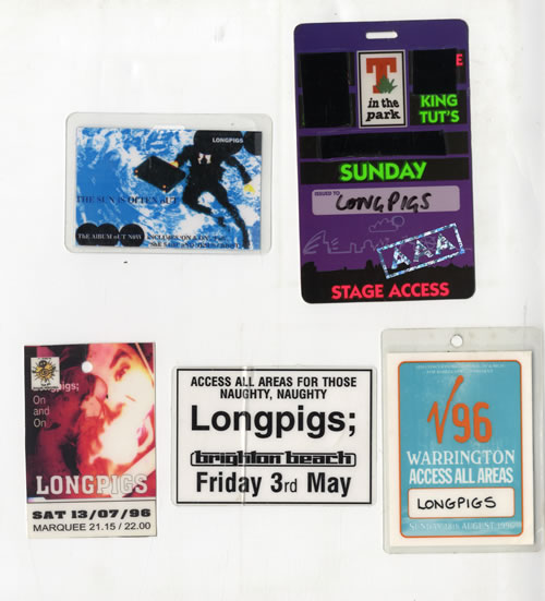 Longpigs 1996 Tour Passes tour pass UK LPGTPTO561683