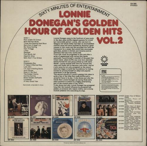 Lonnie Donegan Golden Hour Of Golden Hits Vol. 2 vinyl LP album (LP record) UK LD3LPGO751967