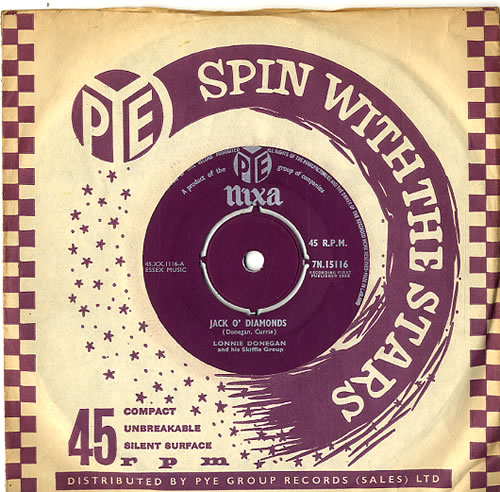 Lonnie Donegan Jack O' Diamonds 7" vinyl single (7 inch record / 45) UK LD307JA591576