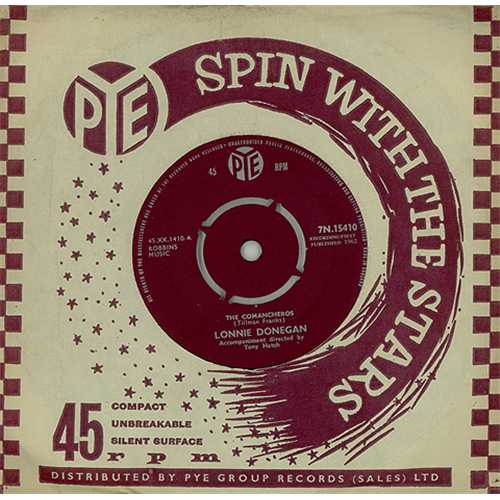 Lonnie Donegan The Comancheros 7" vinyl single (7 inch record / 45) UK LD307TH406750