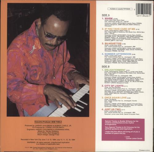 Lonnie Liston Smith Silhouettes vinyl LP album (LP record) US LA5LPSI823422
