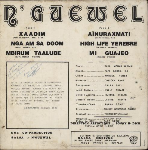 L'Orchestre N'Guewel De Dakar Xadim vinyl LP album (LP record) African 9BQLPXA881302