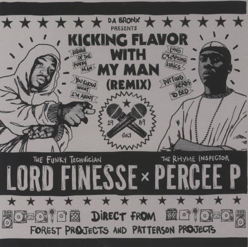 Lord Finesse Kicking Flavor With My Man (Remix) 7" vinyl single (7 inch record / 45) US OYT07KI855373