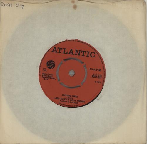 Lord Sutch Election Fever 7" vinyl single (7 inch record / 45) UK LSU07EL683033