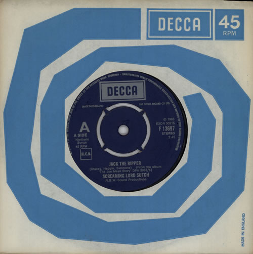 Lord Sutch Jack The Ripper 7" vinyl single (7 inch record / 45) UK LSU07JA572751