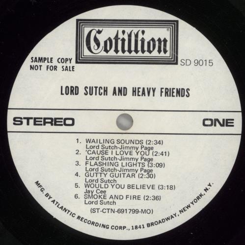 Lord Sutch Lord Sutch And Heavy Friends - VG vinyl LP album (LP record) US LSULPLO866148