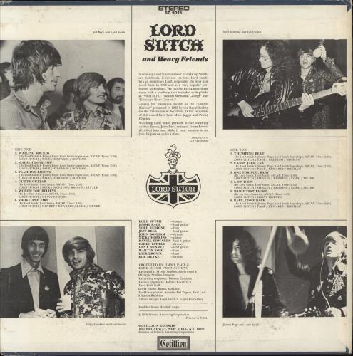 Lord Sutch Lord Sutch And Heavy Friends - VG vinyl LP album (LP record) US LSULPLO866148