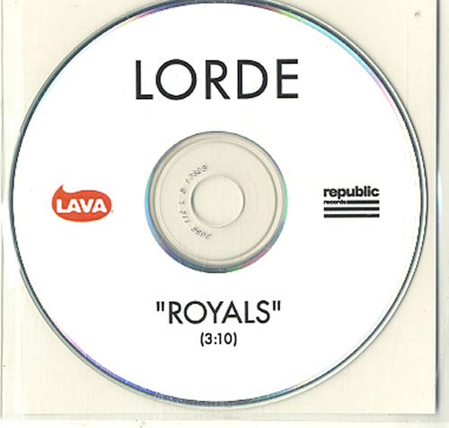Lorde Royals CD-R acetate US L7RCRRO626327