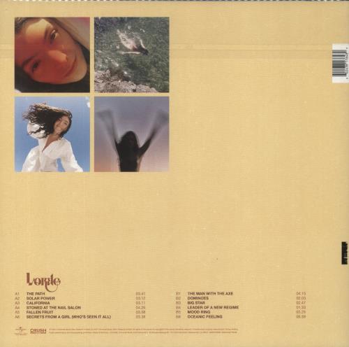 Lorde Solar Power vinyl LP album (LP record) UK L7RLPSO840724