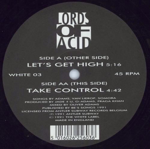 Lords Of Acid Let's Get High / Take Control 12" vinyl single (12 inch record / Maxi-single) UK LY312LE814470