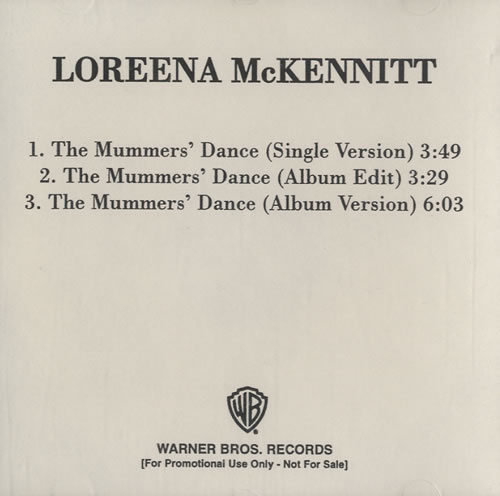 Loreena McKennitt The Mummer's Dance CD-R acetate US LKTCRTH232322