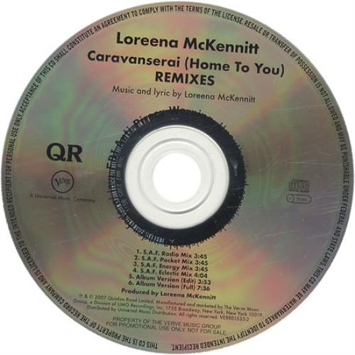 Loreena McKennitt Caravanserai (Home To You) Remixes US Promo CD