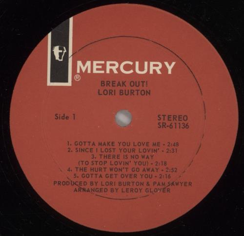 Lori Burton Breakout vinyl LP album (LP record) US 381LPBR882645