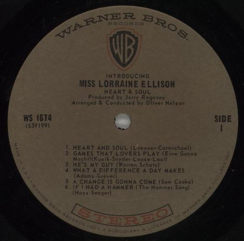 Lorraine Ellison Heart & Soul vinyl LP album (LP record) US LR3LPHE889148