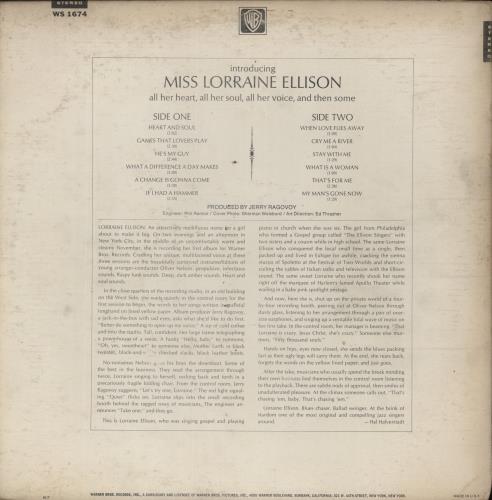 Lorraine Ellison Heart & Soul vinyl LP album (LP record) US LR3LPHE889148