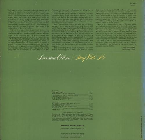 Lorraine Ellison Stay With Me vinyl LP album (LP record) UK LR3LPST639845
